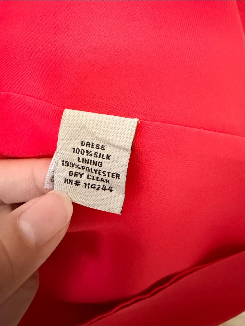 ELIZA J 100% Silk Orangish Red Pleated Zip Sheath Dress 12 | Lux Coral Workwear - Picture 9 of 11